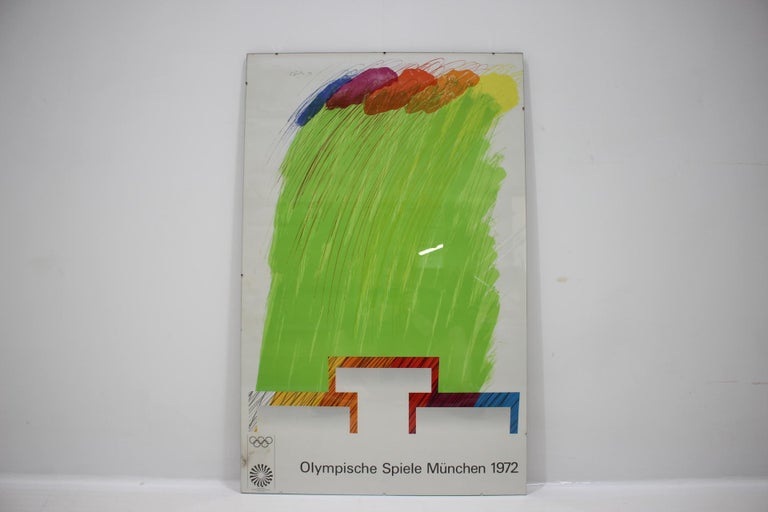 Mid-Century Modern Olympic Games Munich 1972 Poster / Olympische Spiele München, by Richard Smith For Sale