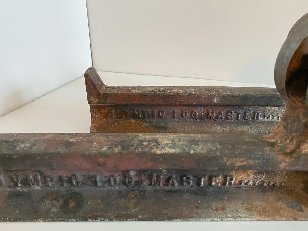 Olympic Log Master “Ram’s Head” Andirons In Good Condition In San Diego, CA