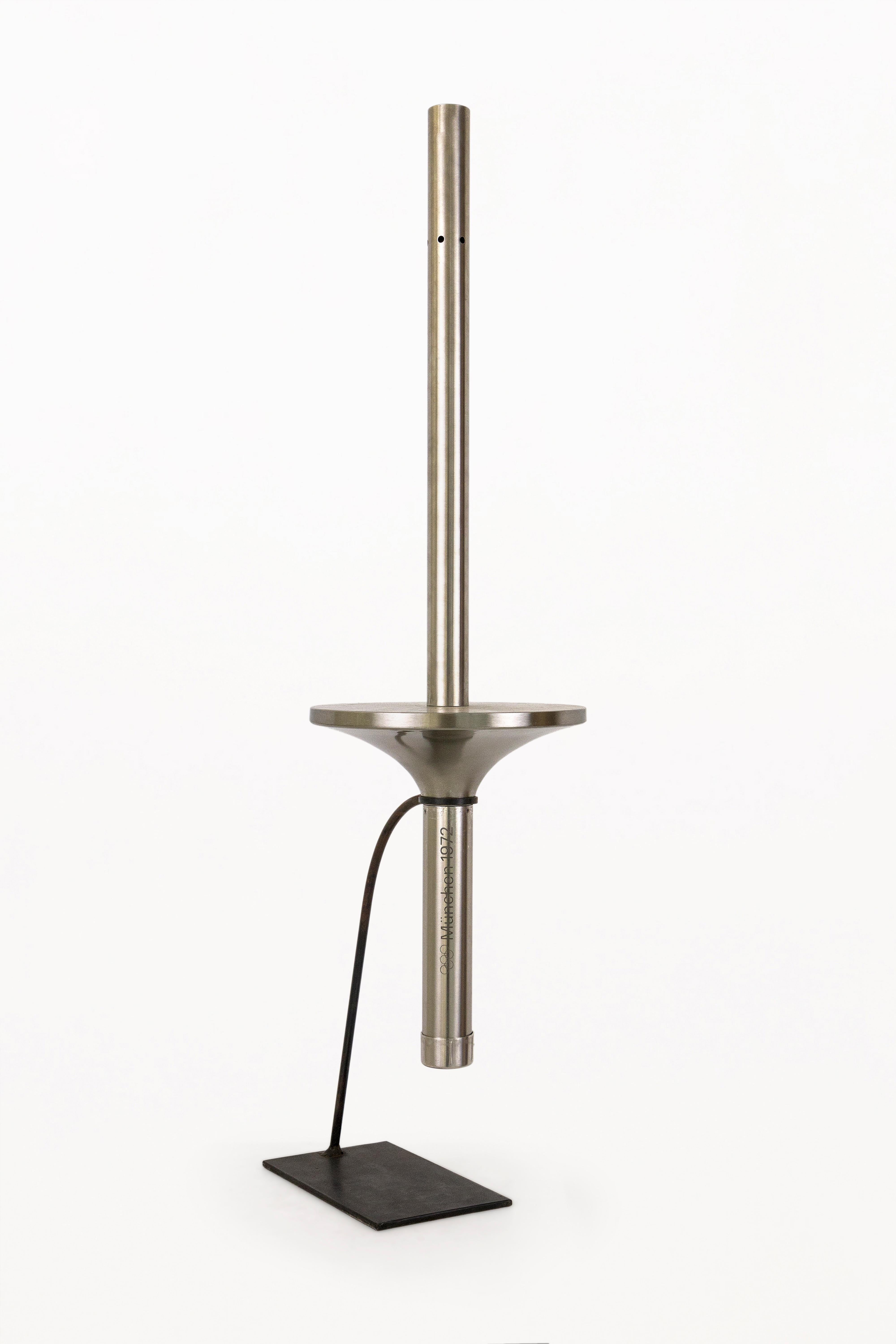 DESCRIPTION: Olympic Torch, Munich 1972 by Friedrich Krupp AG, Circa 1970, Germany
Stainless Steel, made by Friedrich Krupp AG, Olympiagas / Hagri Germany.
Gas Powered


CONDITION: Good condition. Wear consistent with age and use.

DIMENSIONS: