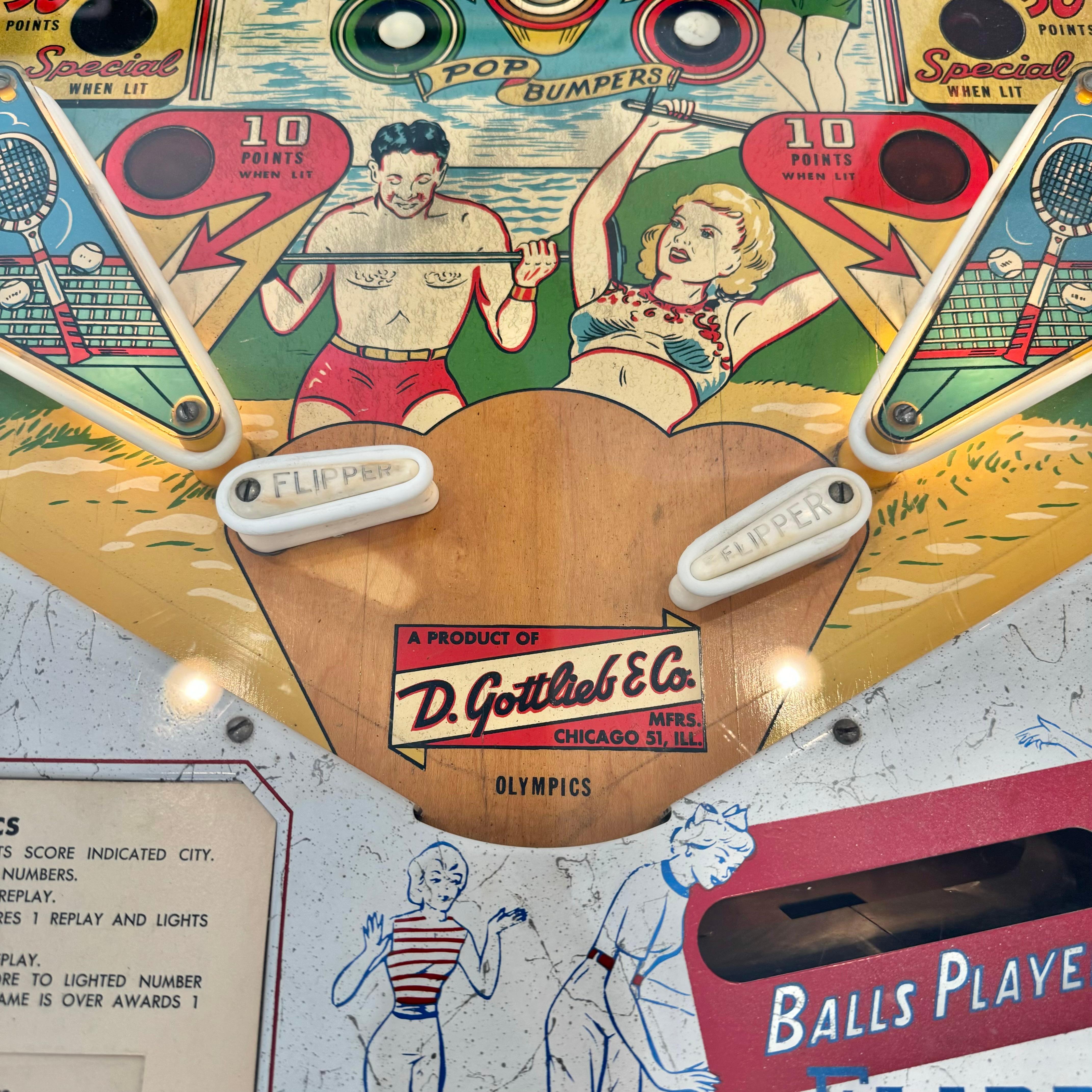 Olympics Pinball Arcade Game, 1962 USA 6