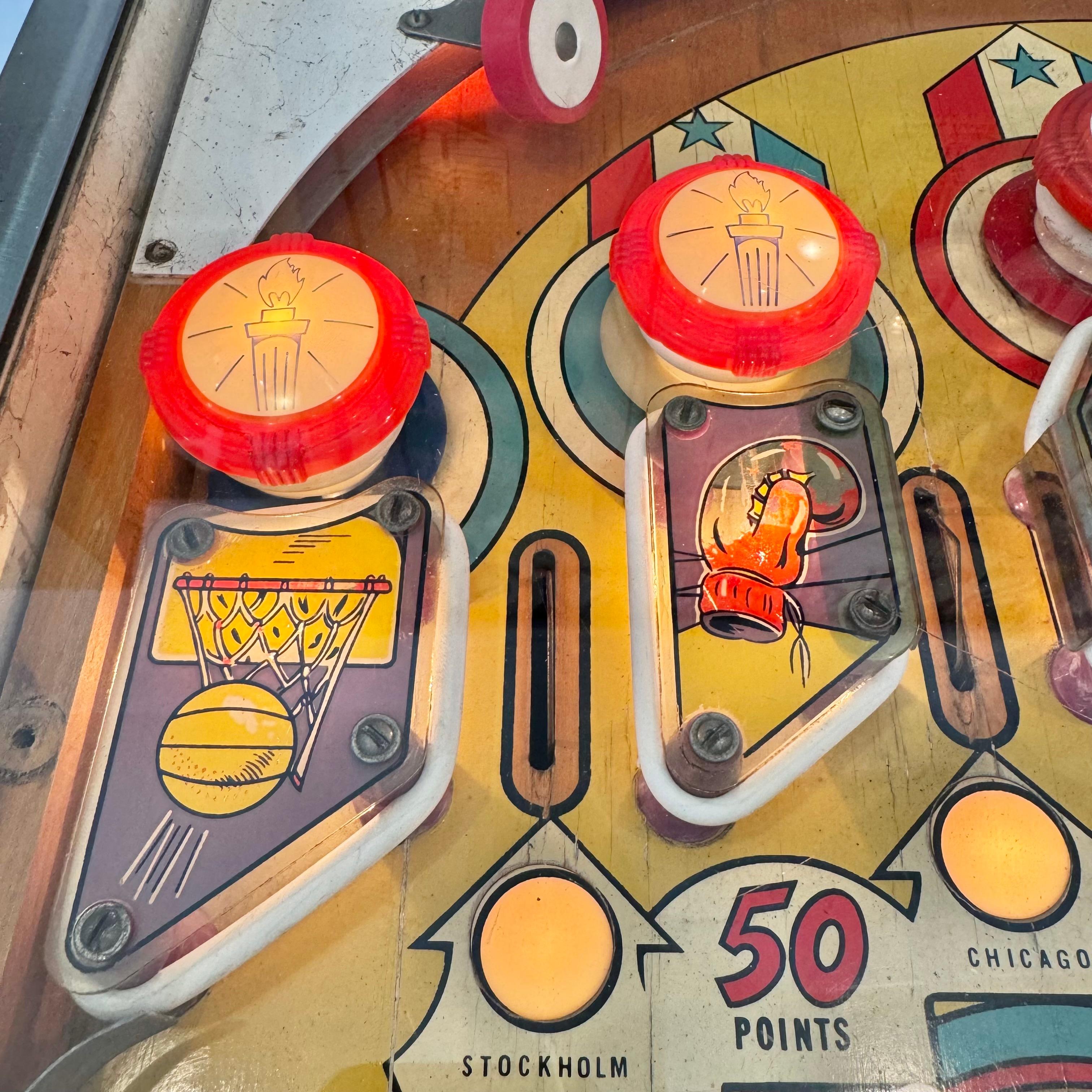 Olympics Pinball Arcade Game, 1962 USA 9