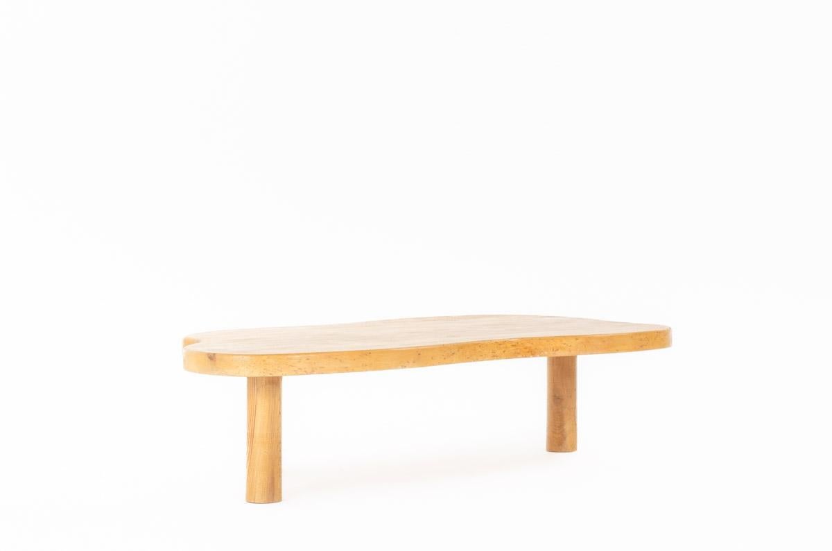 Français Table basse Olympie en chêne collection G44 en vente