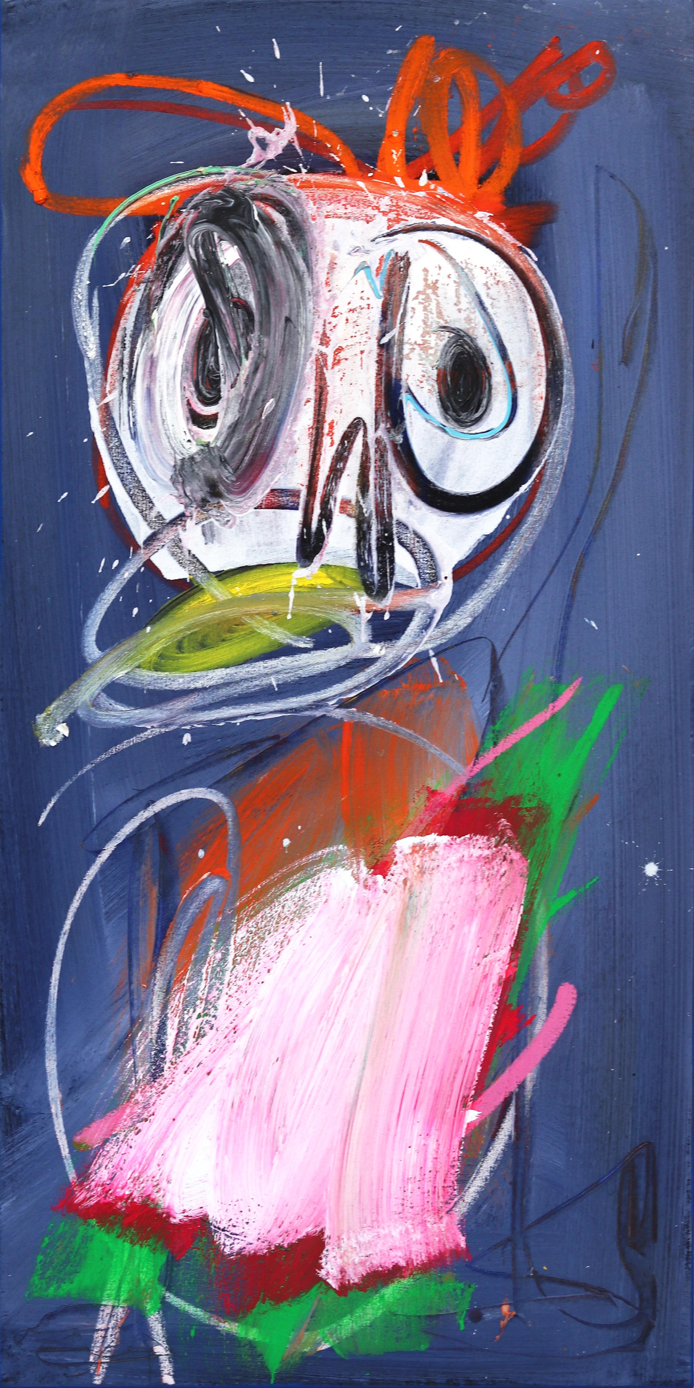 Abstract Painting di Olympio - Un cucciolo di anatra -  Opera d'arte astratta figurativa originale