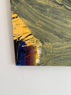 "Serie Abstracta Sin Título Gris-Amarillo" Acrílico sobre lienzo
