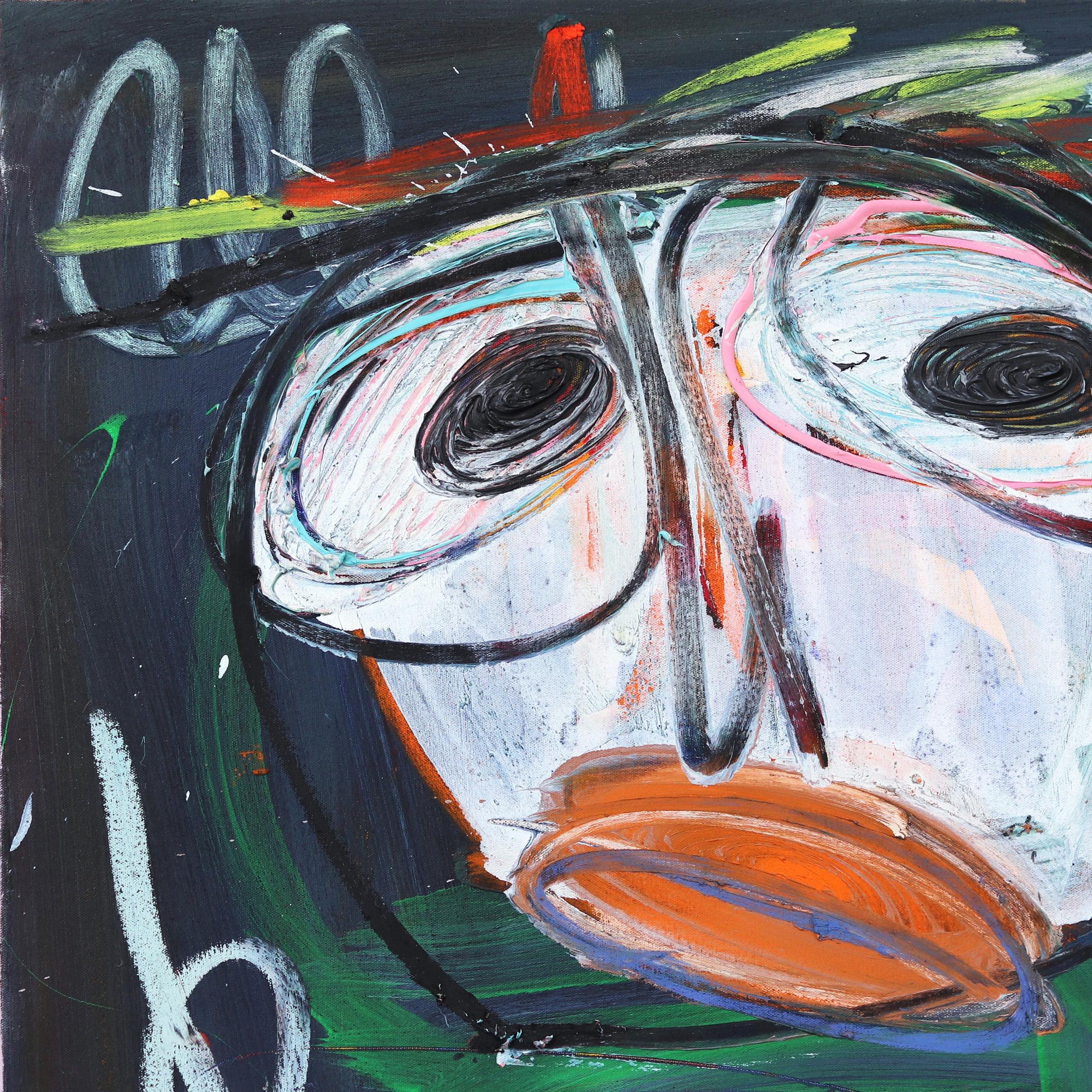Baby Moves - Obra de Arte Original Figurativa Abstracta Textural Honesta y Equilibrada - Painting Contemporáneo de Olympio