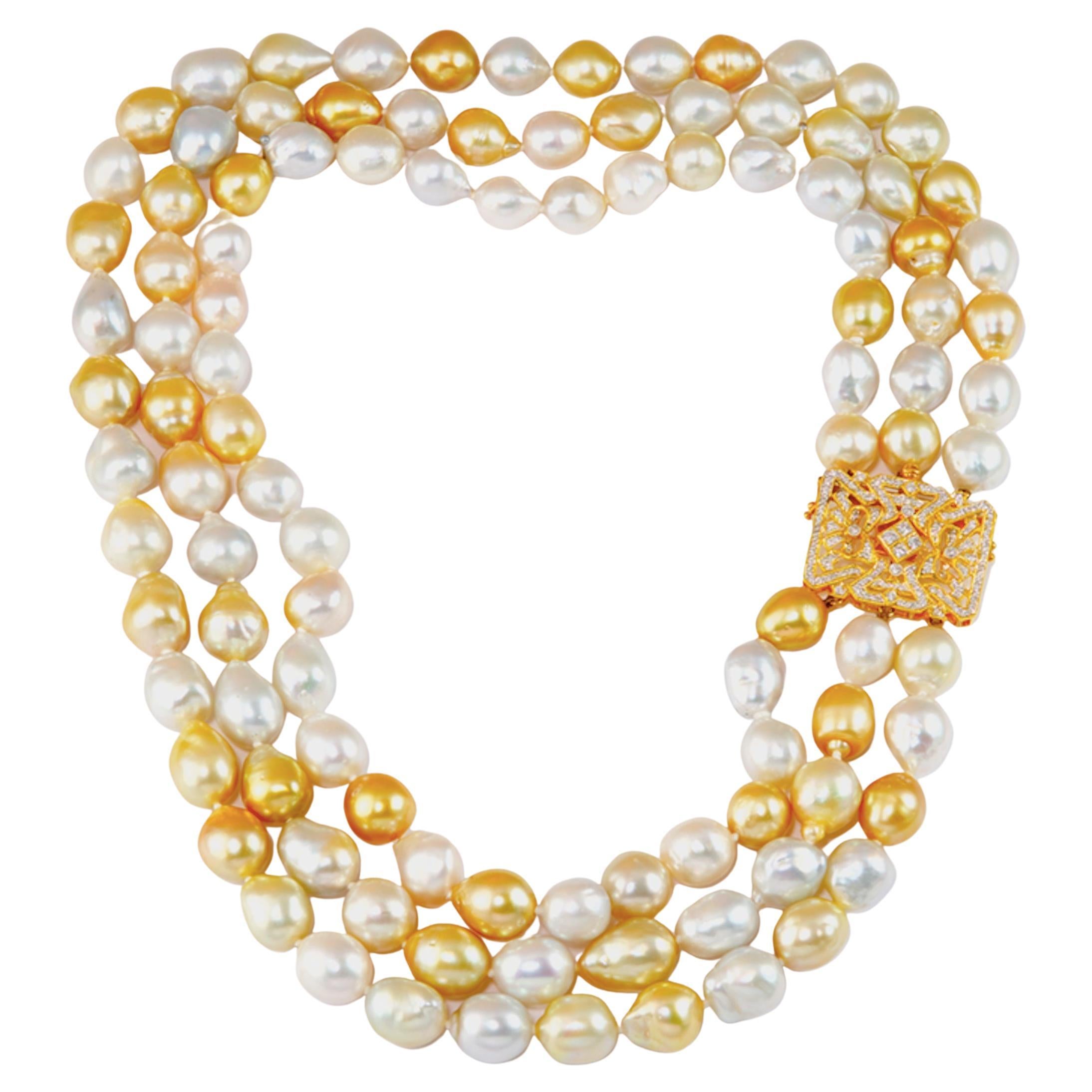 Olympus Art Certified, Collana barocca con perle dei mari del sud e nuovi inizi in vendita