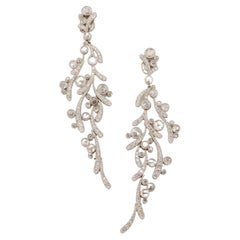 Boucles d'oreilles ANGEL WINGS, pièce d'art unique certifiée Olympus Art, en platine et diamants