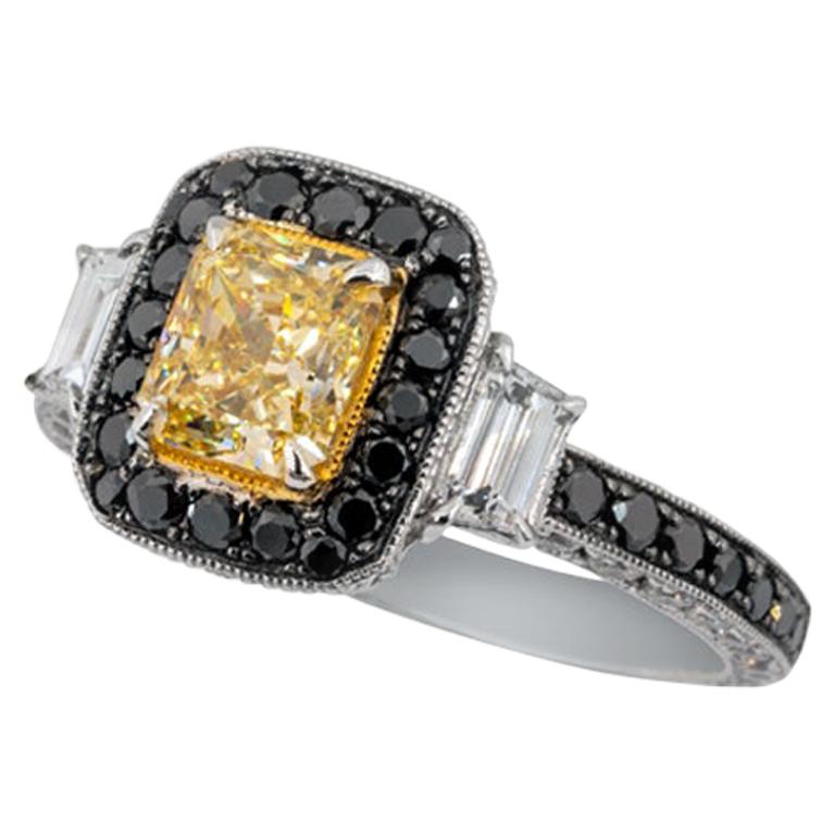 Olympus Art zertifizierter Ring aus Weißgold und Diamant