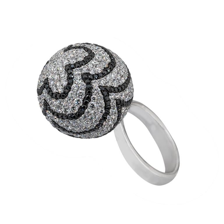 black gold black diamond ring