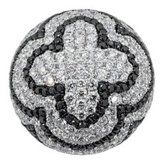 Anello certificato Olympusart, oro bianco 18 K, diamante nero, moda del nuovo secolo
