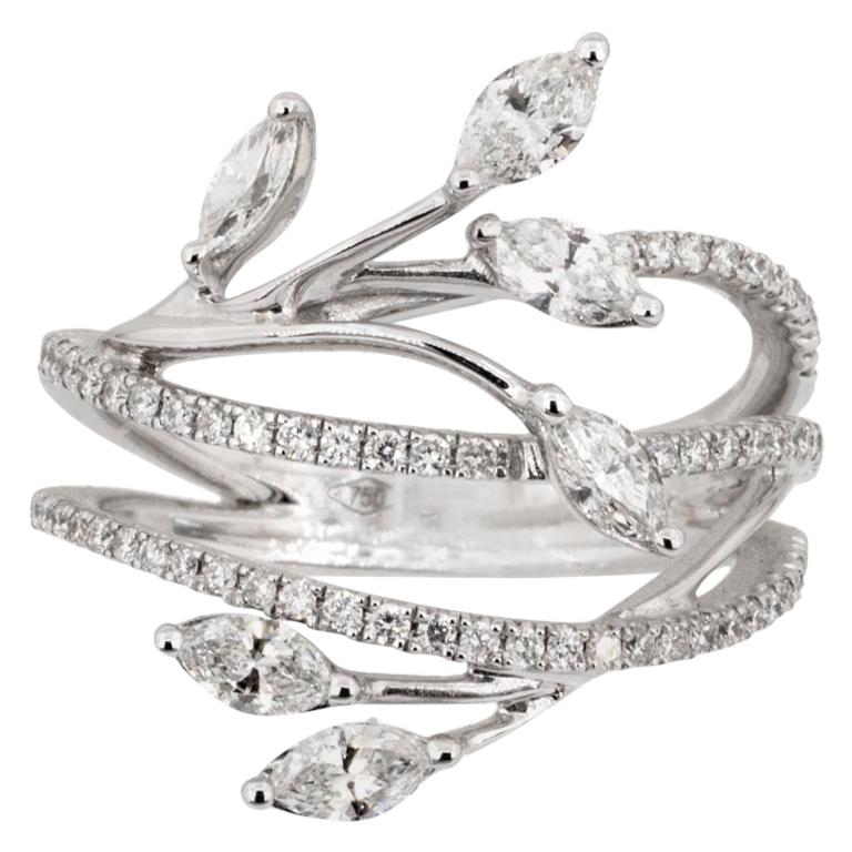 Olympus Art Sertified, Diamond and White Gold Fashion Ring