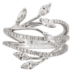 Olympus Art Sertified, Diamond and White Gold Fashion Ring