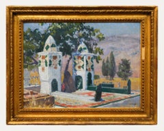 Olynthe Madrigali (1887-1950)  - 1925 Oil, Cemetery at Constantine