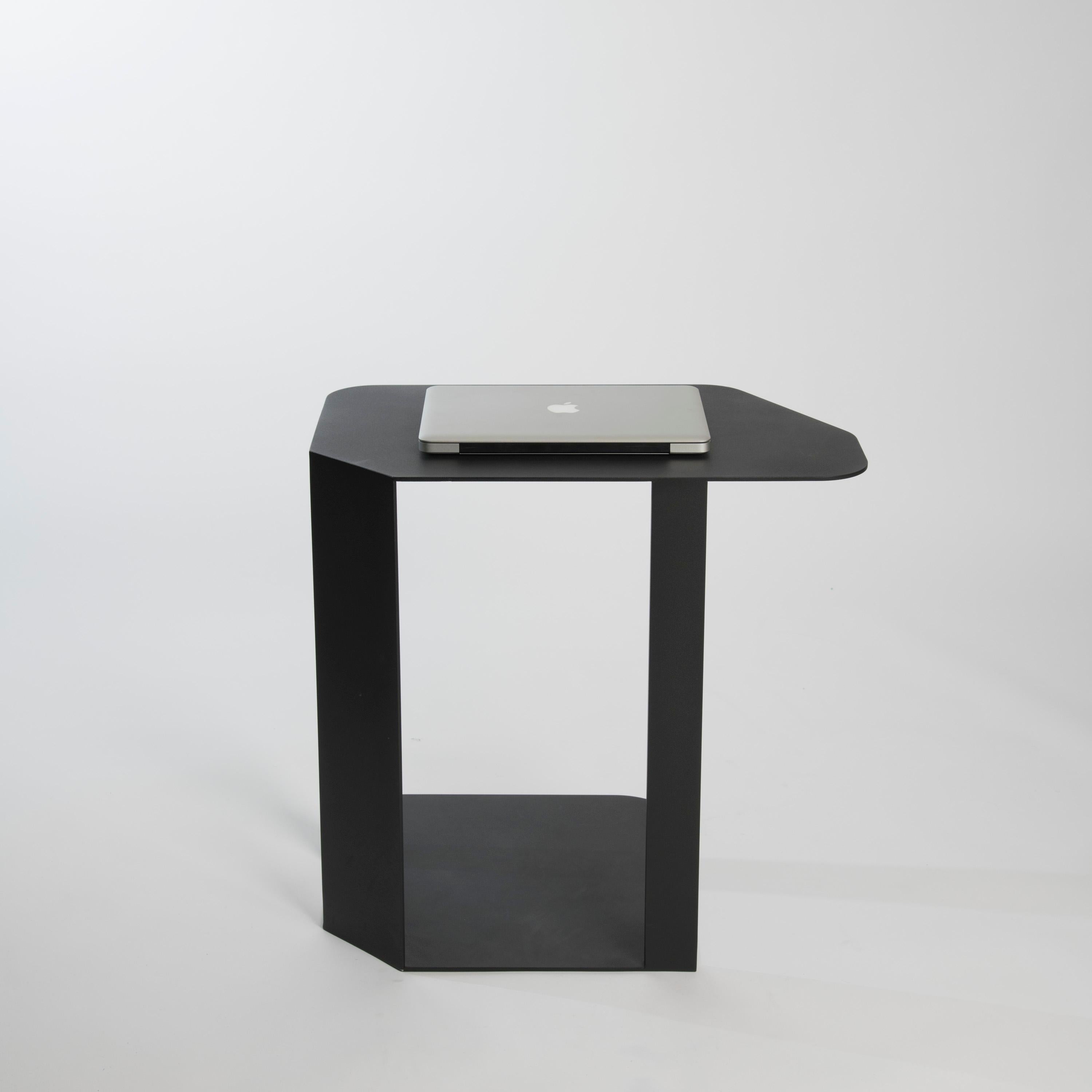 Modern Black minimalist aluminium Laptop Side Table - om37 by mjiila, in stock For Sale