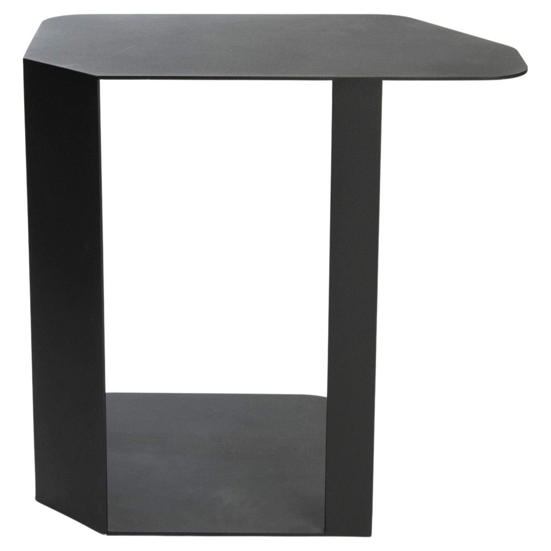 Table d'appoint pour ordinateur portable en aluminium noir minimaliste om37 par mjiila, en stock