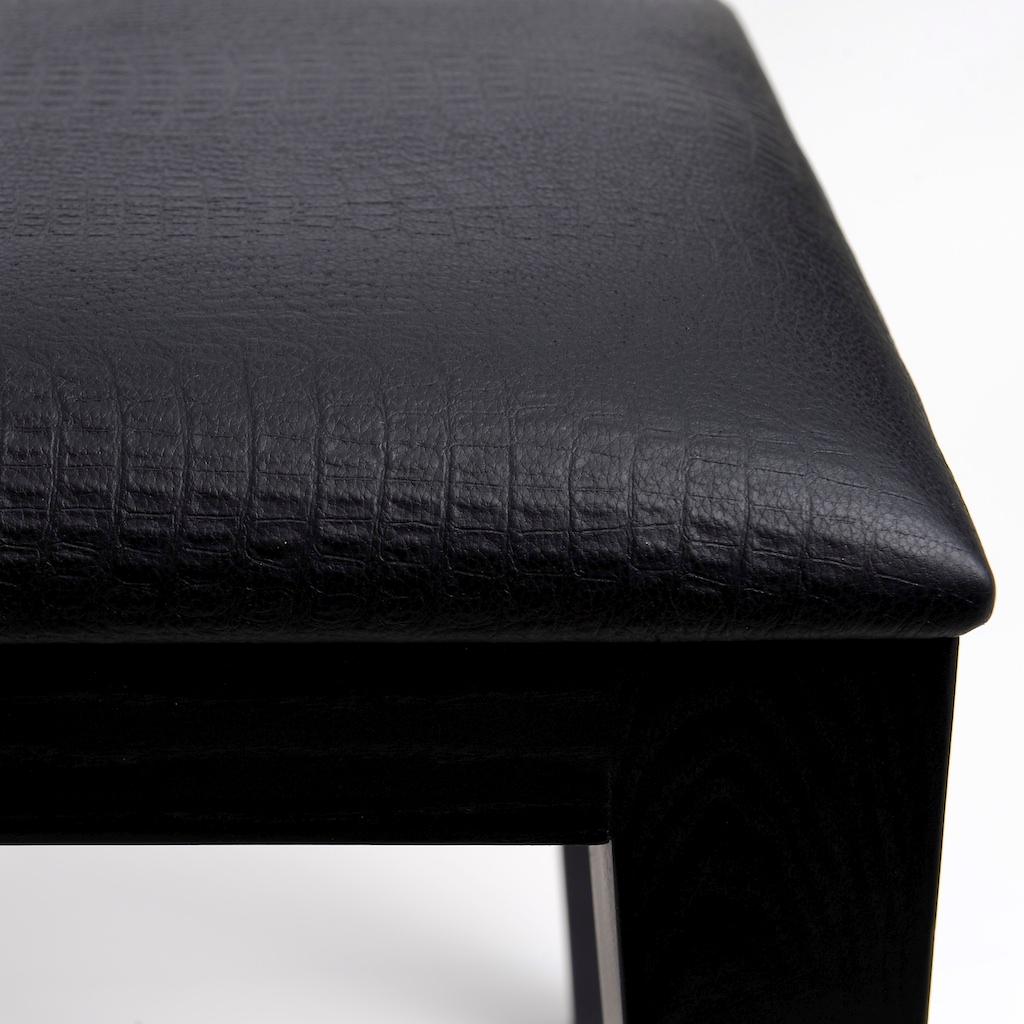 Modern Small modern Bench, black ash, leather - om4.1 by mjiila, in stock For Sale