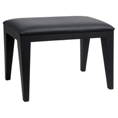 Small modern Bench, black ash, leather - om4.1 by mjiila, in stock