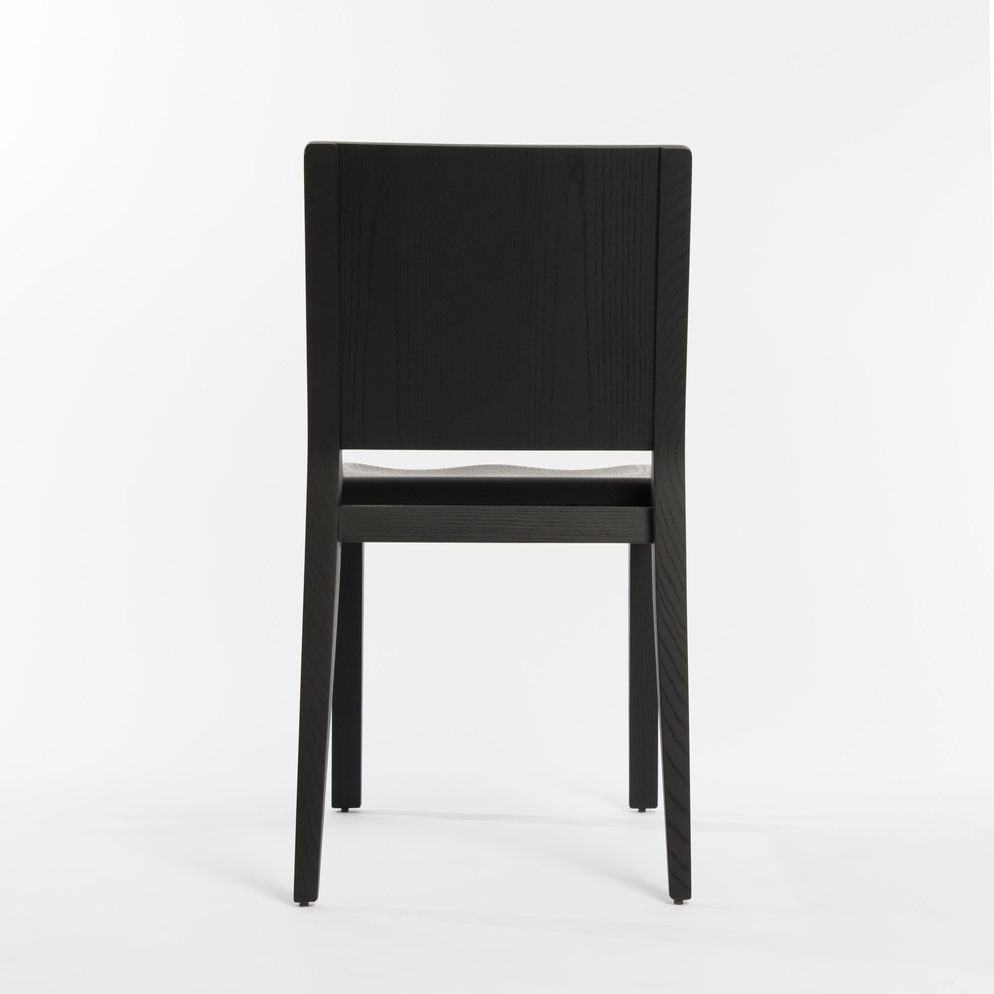 Contemporary Black Ash Minimal Chair - om5.0 by mjiila For Sale