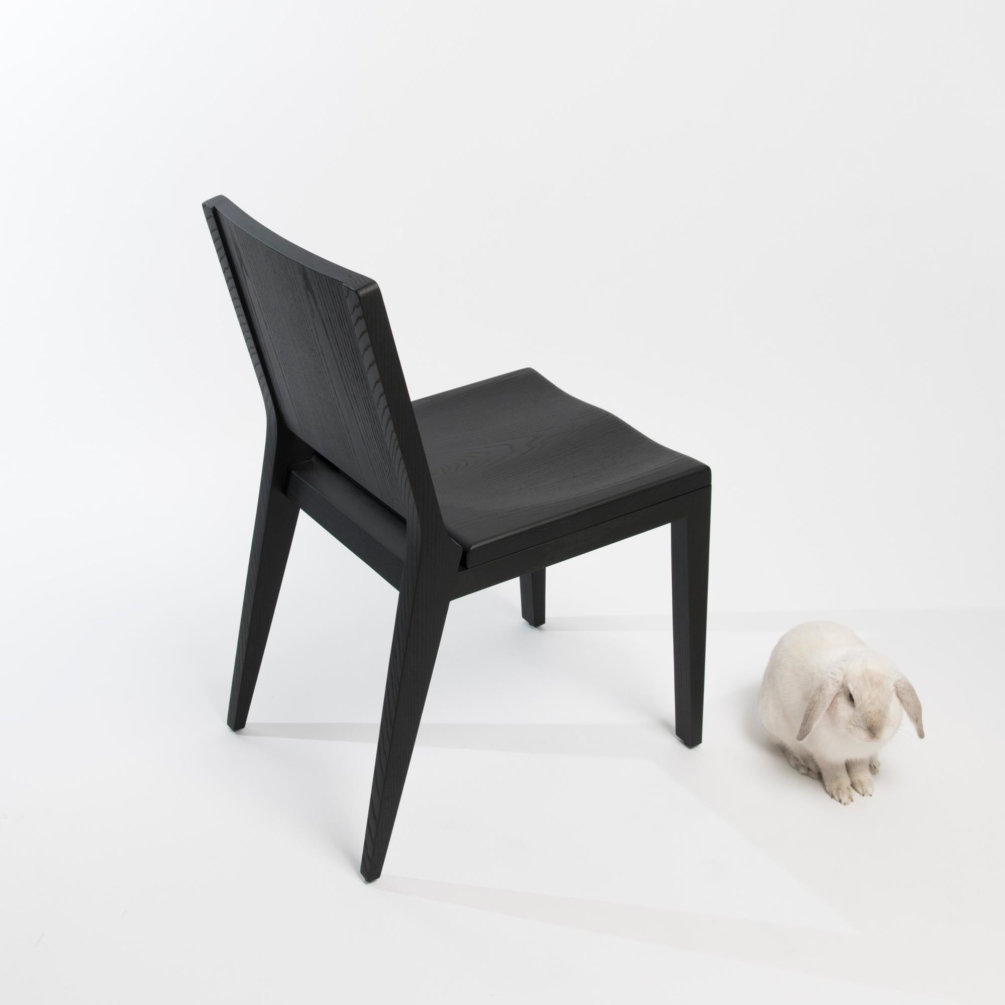 Black Ash Minimal Chair - om5.0 by mjiila For Sale 2
