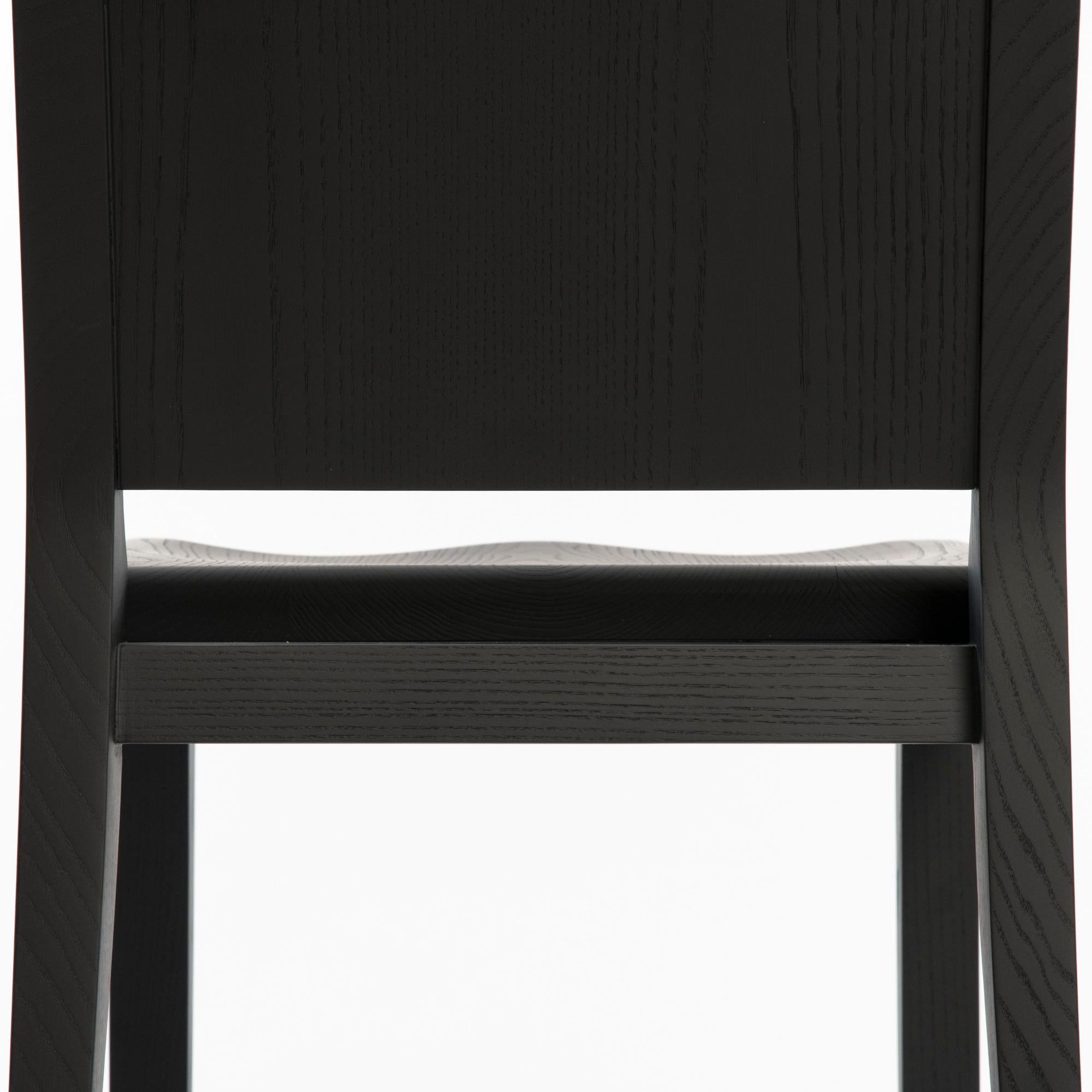 Black Upholstered Ash Chair - om5.1  by mjiila For Sale 4
