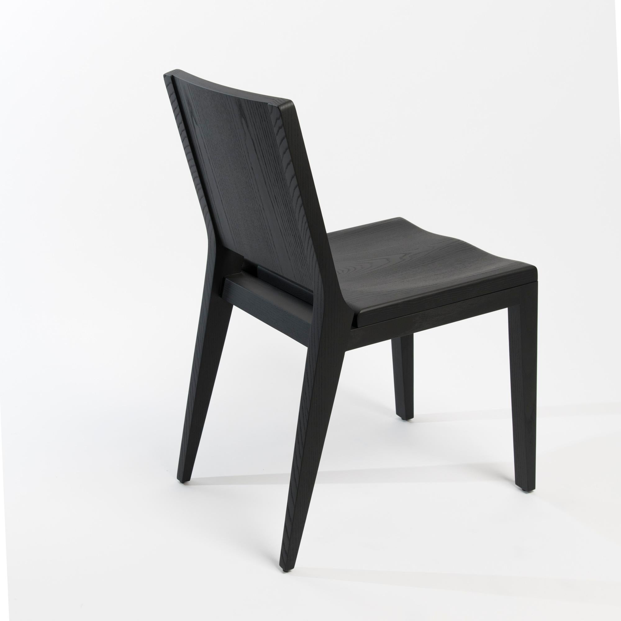 Black Upholstered Ash Chair - om5.1  by mjiila For Sale 7