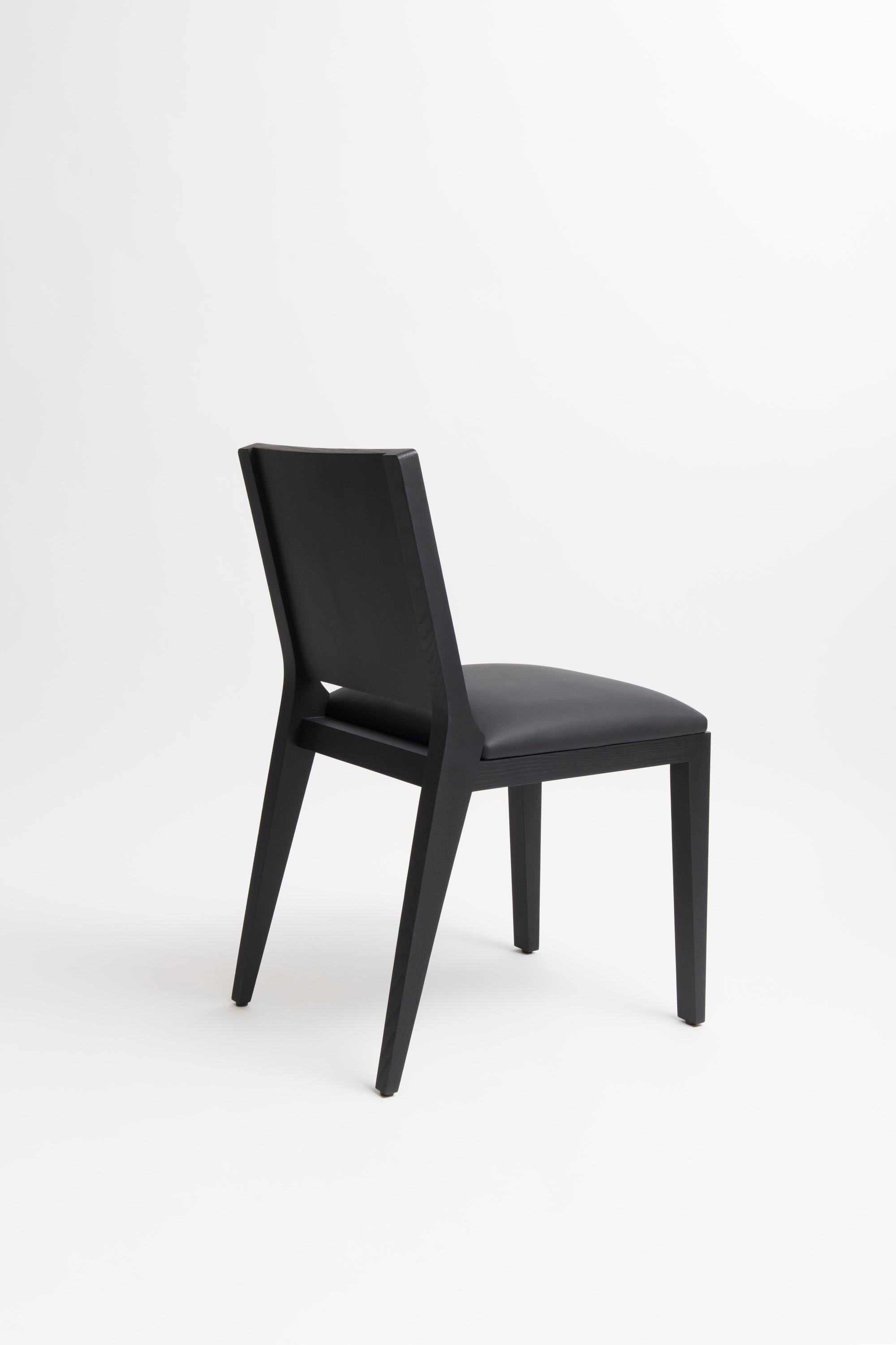 Modern Black Upholstered Ash Chair - om5.1  by mjiila For Sale