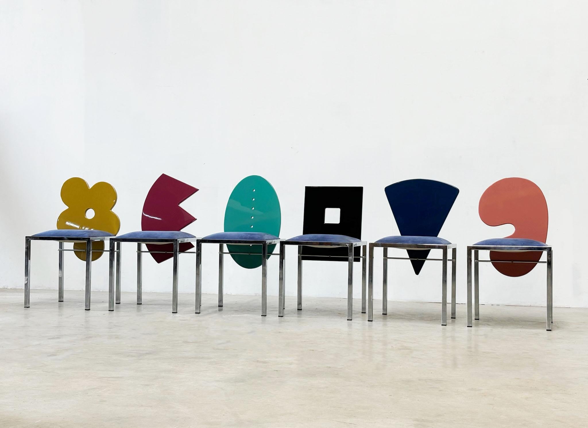 Omaggi Chairs by Salvati & Tresoldi for Saporiti Italia, Set of 6 3