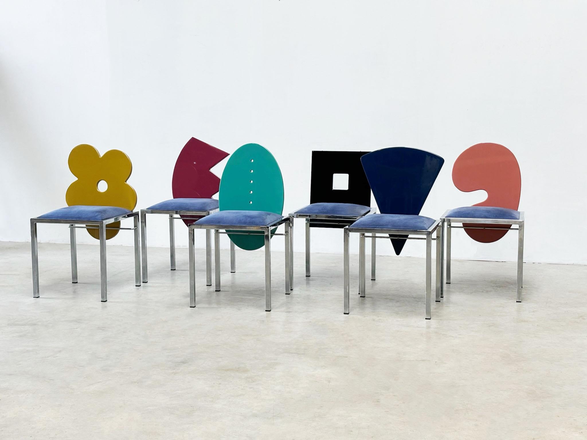Omaggi Chairs by Salvati & Tresoldi for Saporiti Italia, Set of 6 4