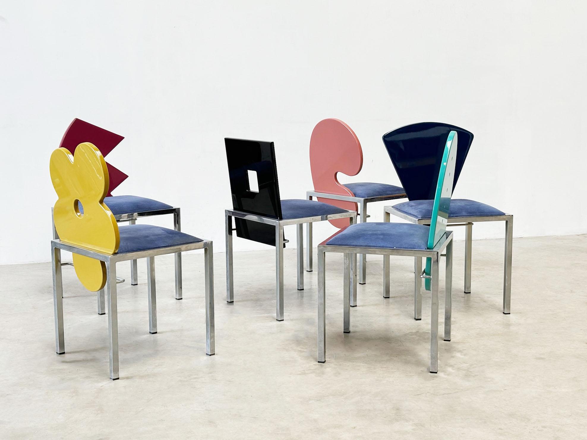 Omaggi Chairs by Salvati & Tresoldi for Saporiti Italia, Set of 6 6