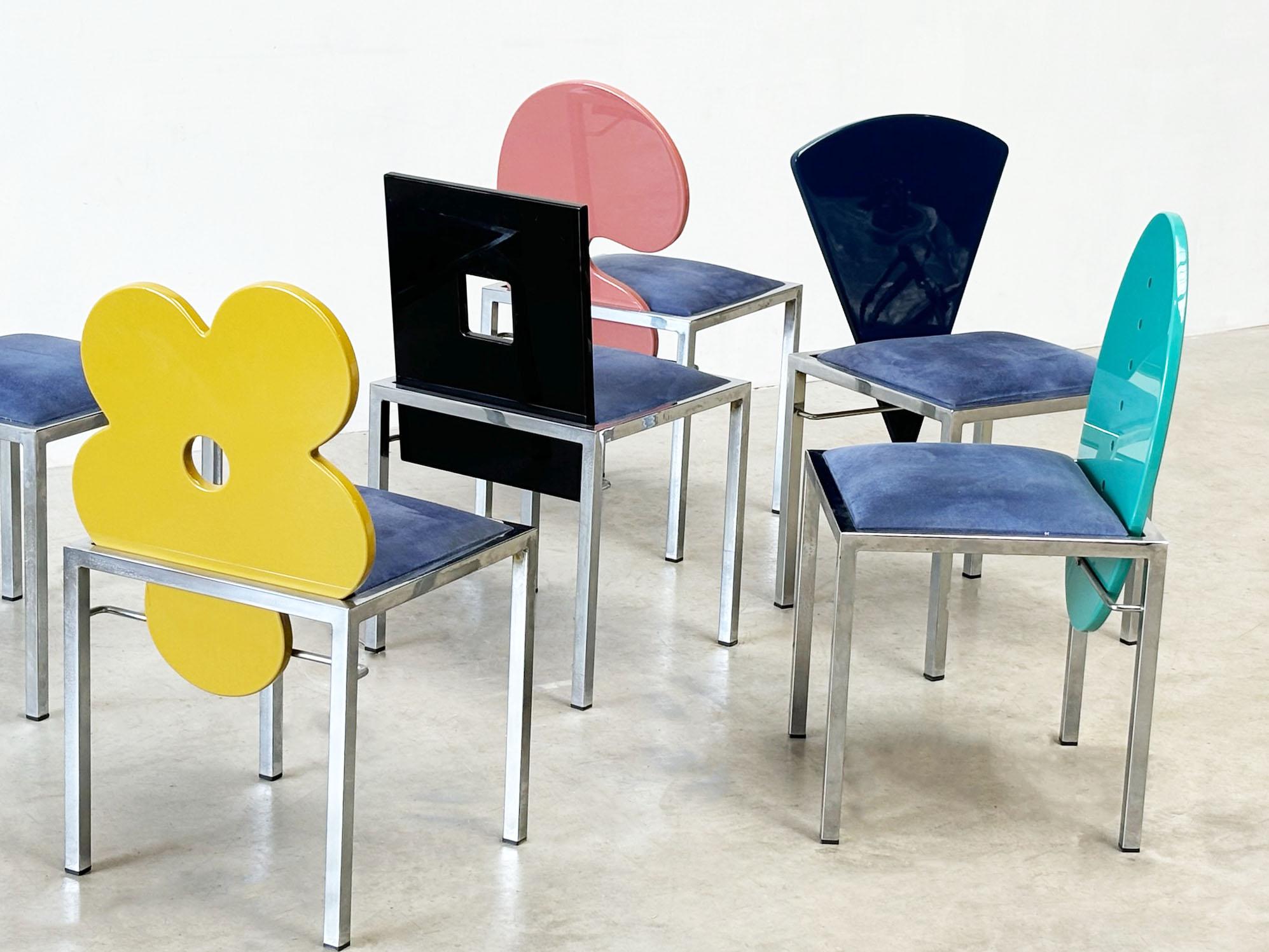 Omaggi Chairs by Salvati & Tresoldi for Saporiti Italia, Set of 6 7