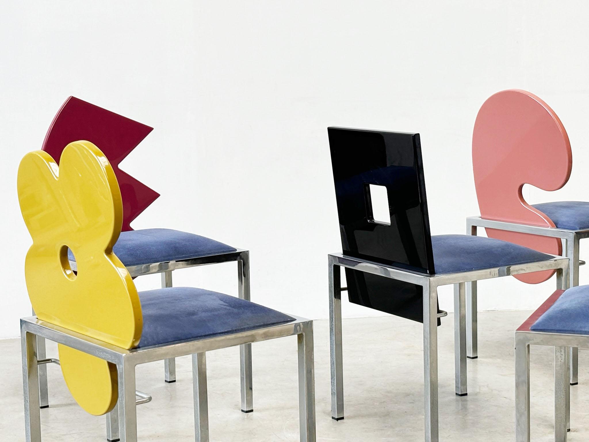 Omaggi Chairs by Salvati & Tresoldi for Saporiti Italia, Set of 6 8
