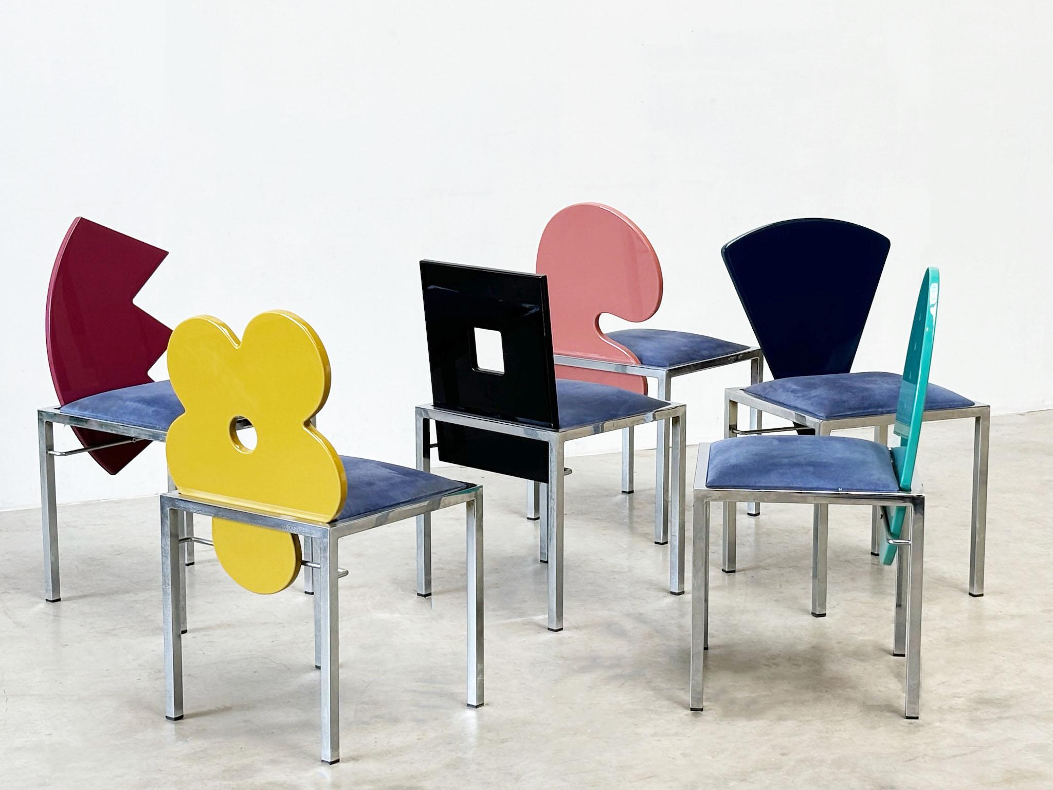 Omaggi Chairs by Salvati & Tresoldi for Saporiti Italia, Set of 6 9
