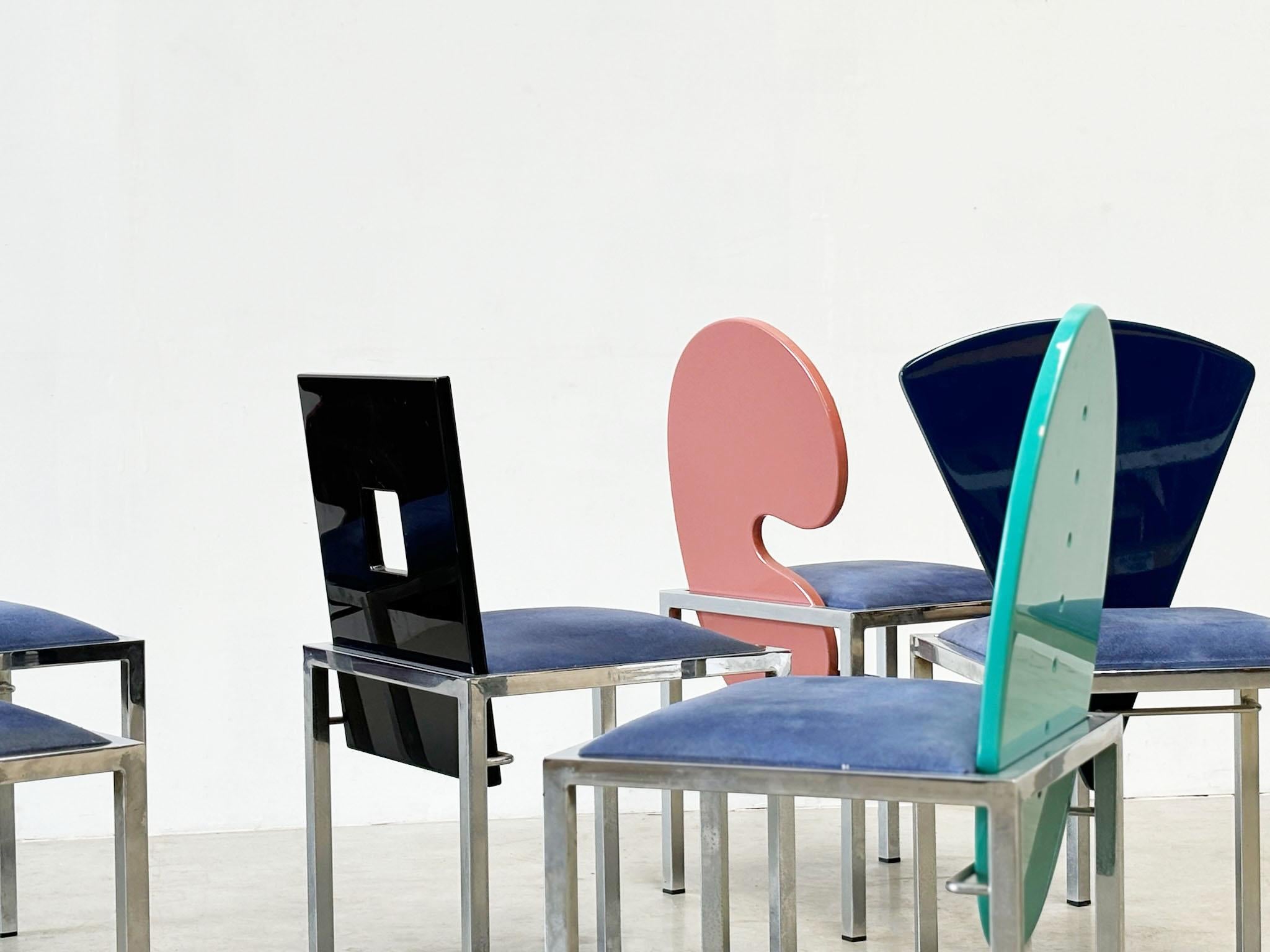 Omaggi Chairs by Salvati & Tresoldi for Saporiti Italia, Set of 6 10