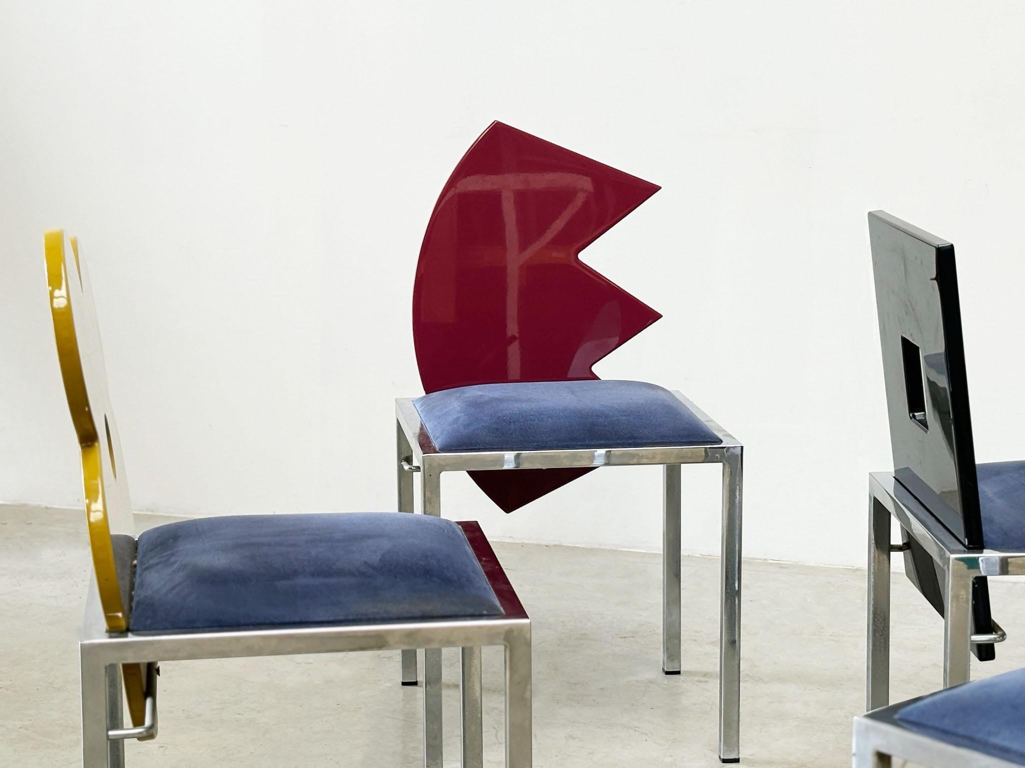 Omaggi Chairs by Salvati & Tresoldi for Saporiti Italia, Set of 6 11