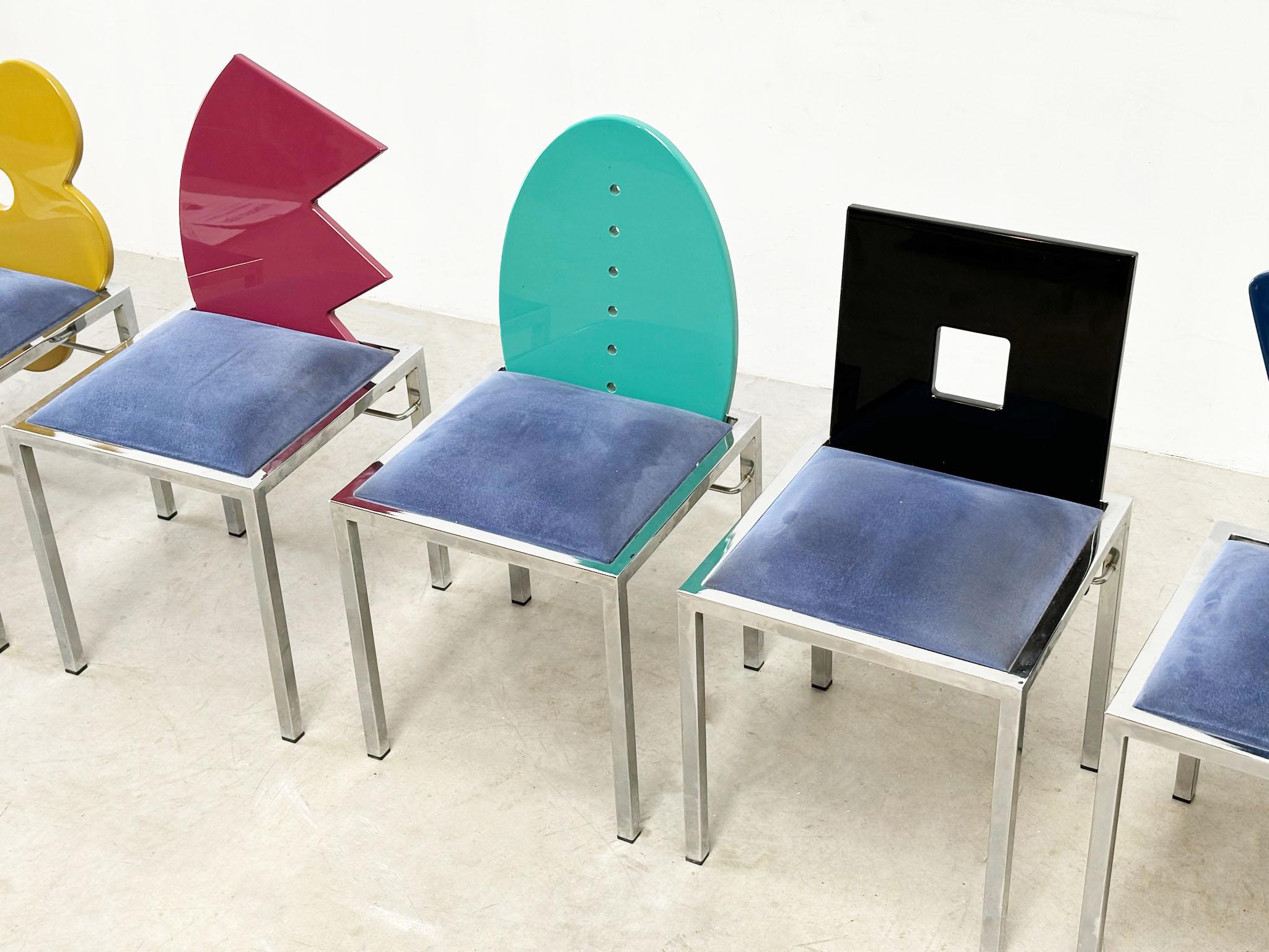 Omaggi Chairs by Salvati & Tresoldi for Saporiti Italia, Set of 6 2