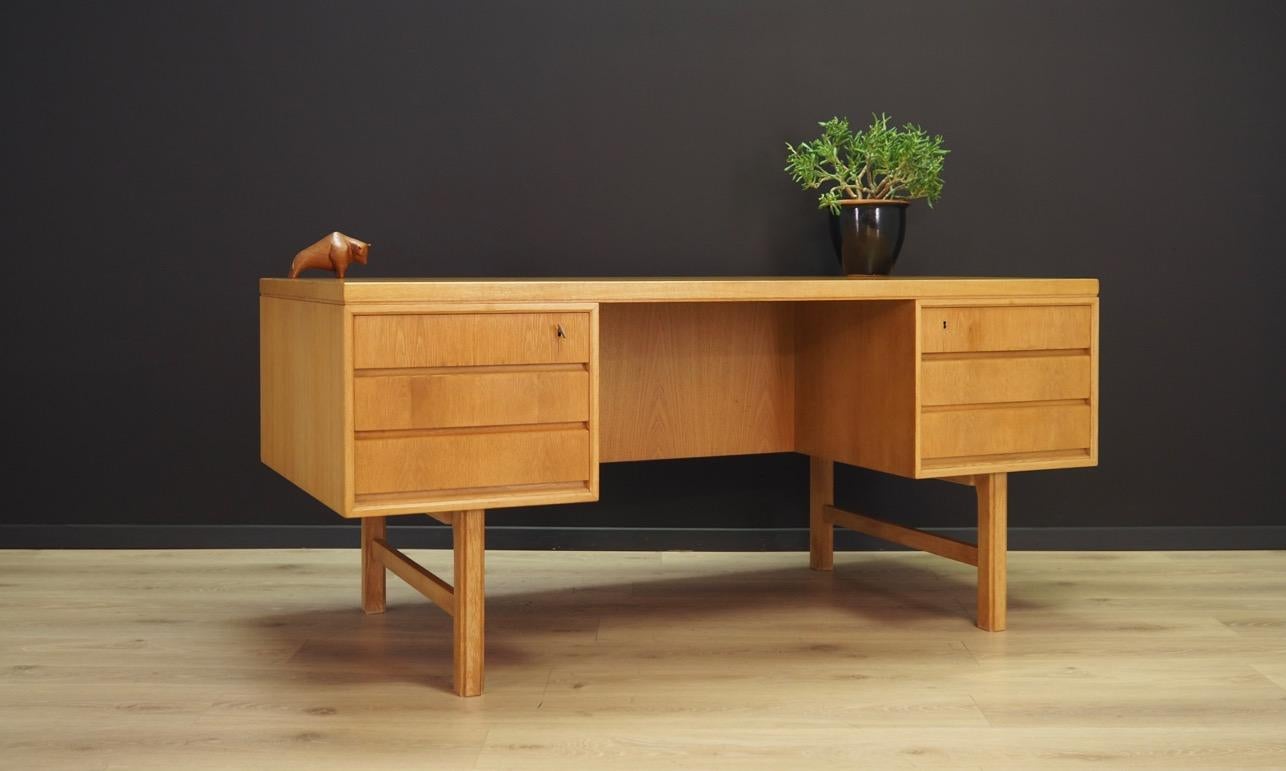 Mid-Century Modern Omann Jun Ash Desk 1960s Vintage Danish Design For Sale