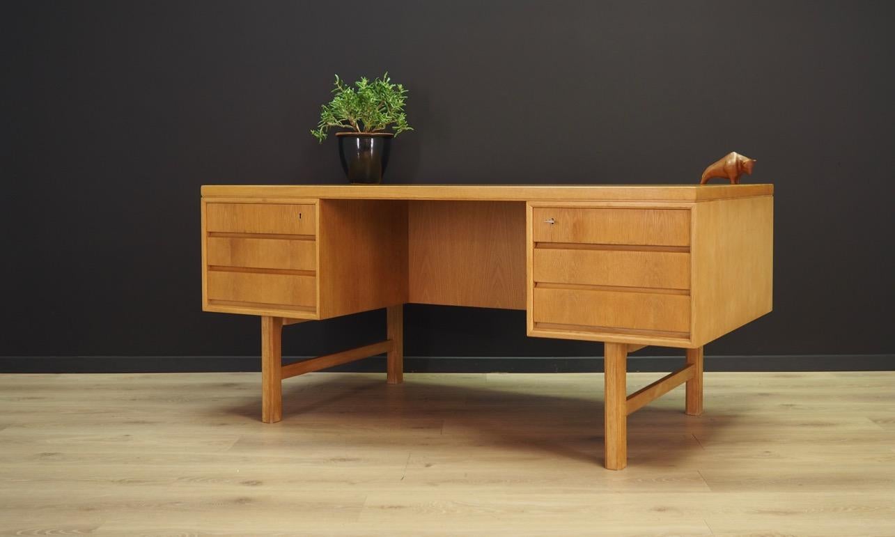 Veneer Omann Jun Ash Desk 1960s Vintage Danish Design For Sale