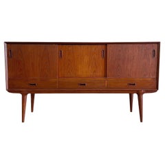 Crédence ou console danoise moderne en teck Omann Jun