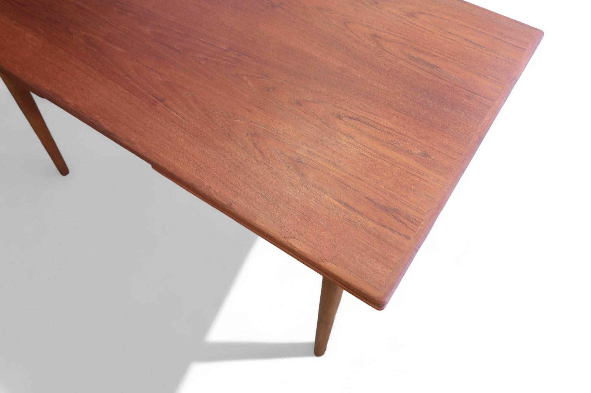 Omann Jun Dining Table Mod 50 in Teak with Pull-Out Tops, 1960s For Sale 8