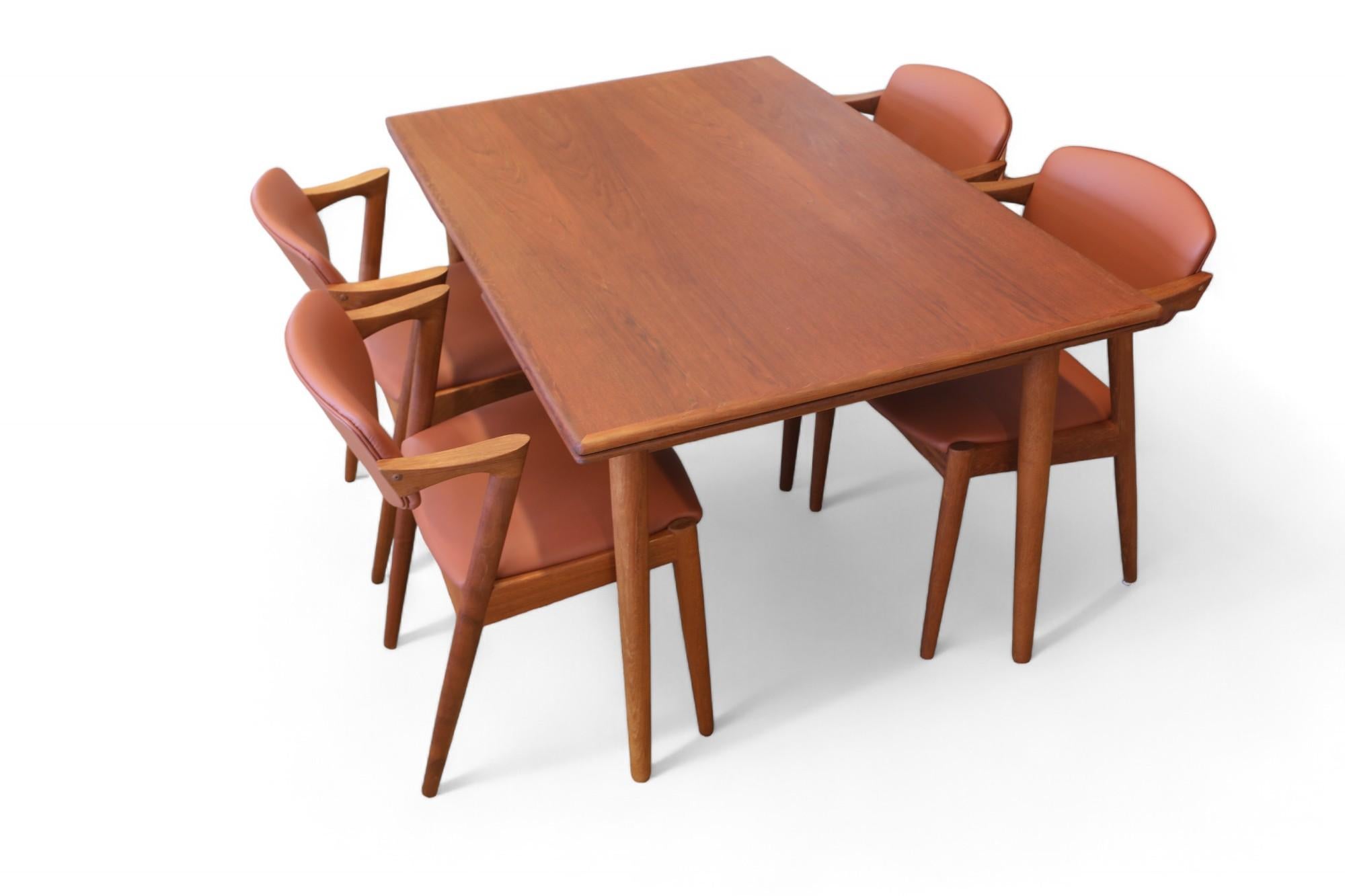 Omann Jun Dining Table Mod 50 in Teak with Pull-Out Tops, 1960s For Sale 13