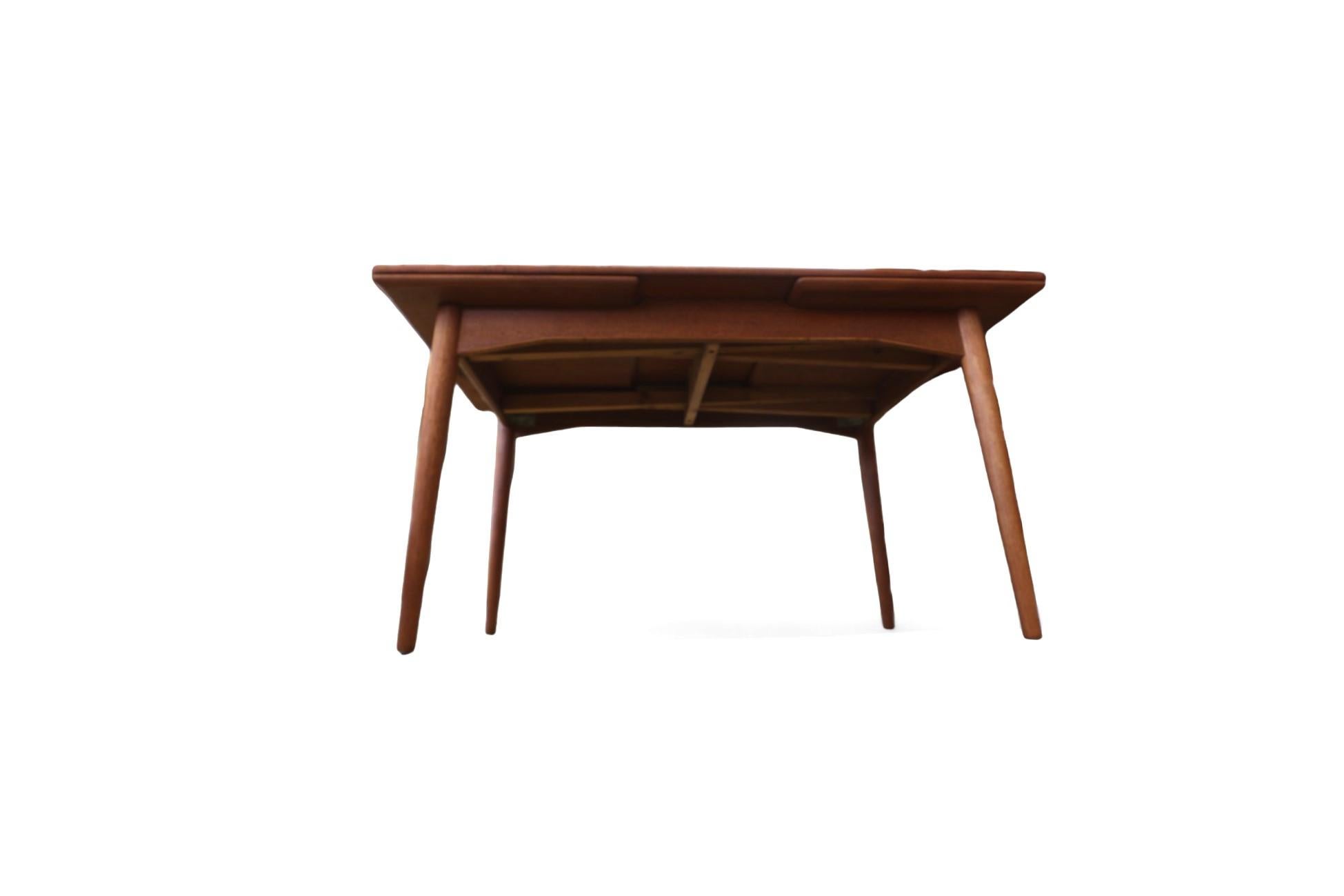 Mid-20th Century Omann Jun Dining Table Mod 50 in Teak with Pull-Out Tops, 1960s For Sale