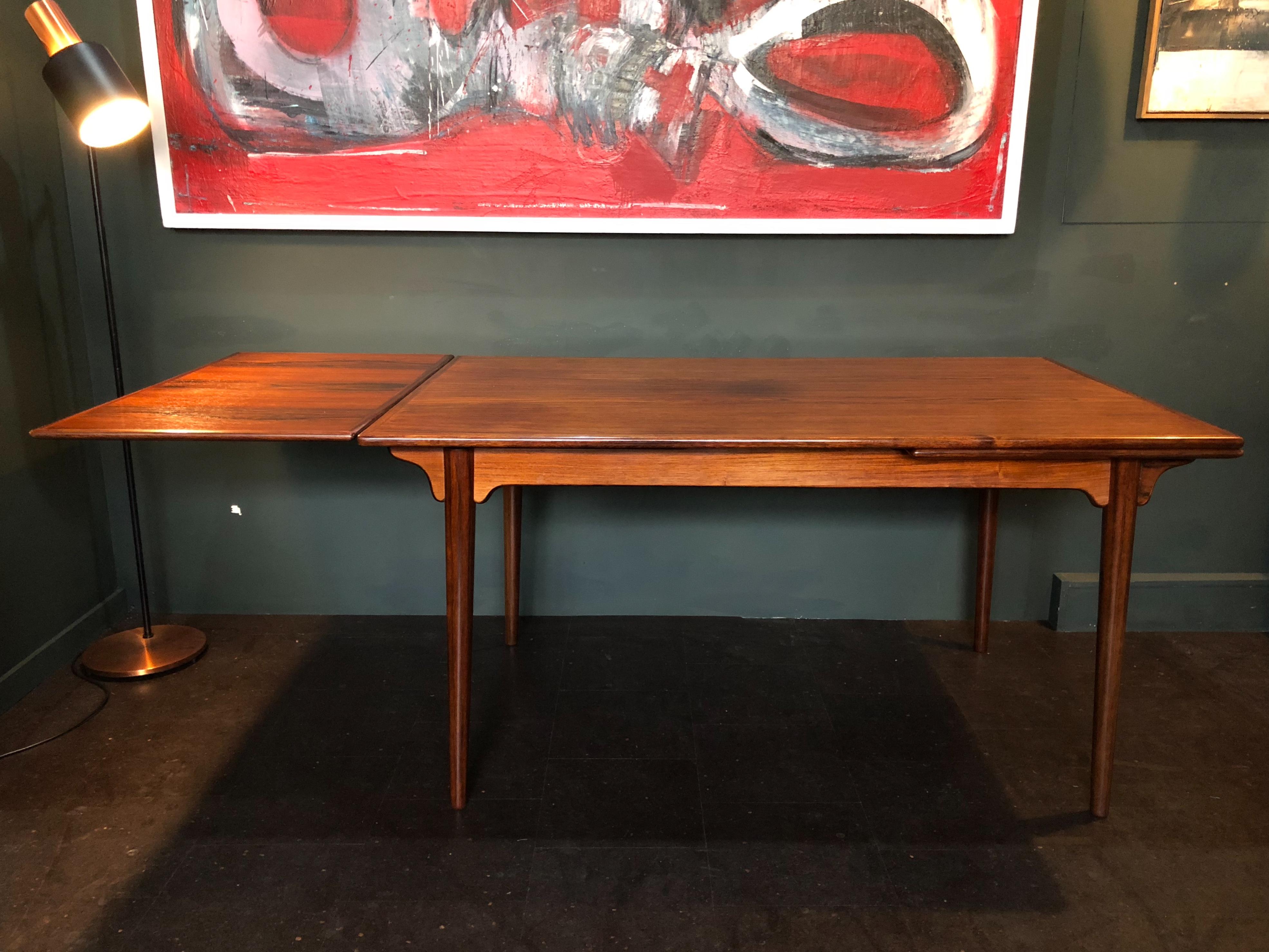 Omann Jun, Gunni Omann, Danish Midcentury Rosewood Dining Table 6