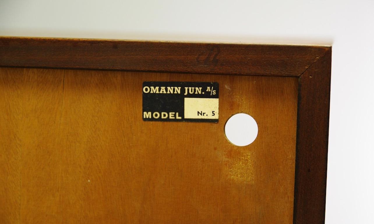 Omann Jun Mahogany Bookcase Vintage Danish Design 3