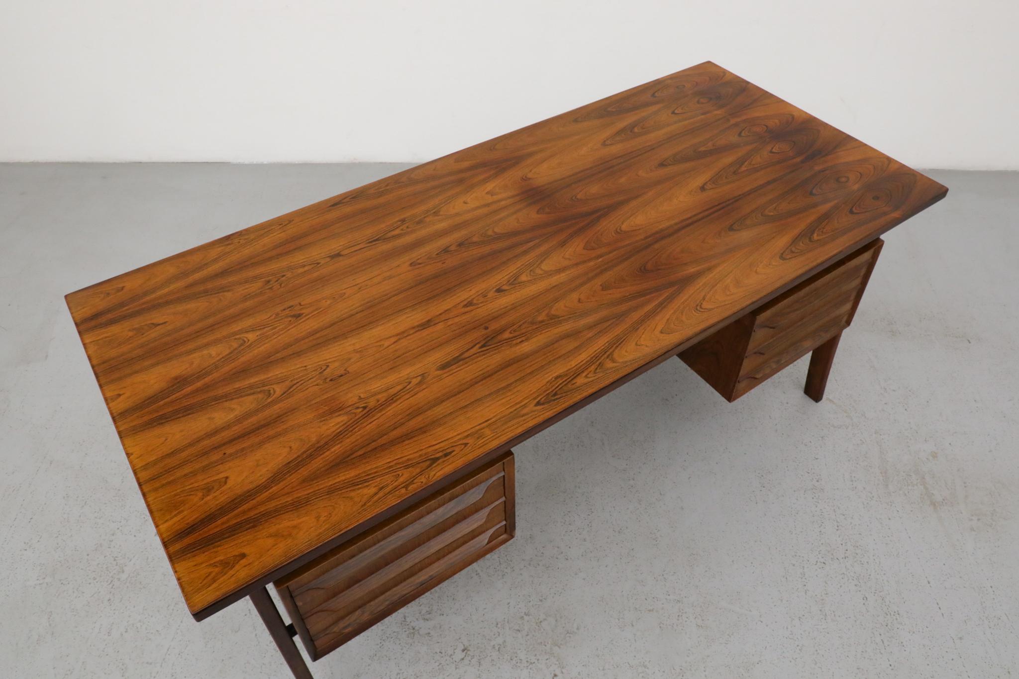 Omann Jun Møbelfabrik Attributed Executive Rosewood Desk with Drawers 8