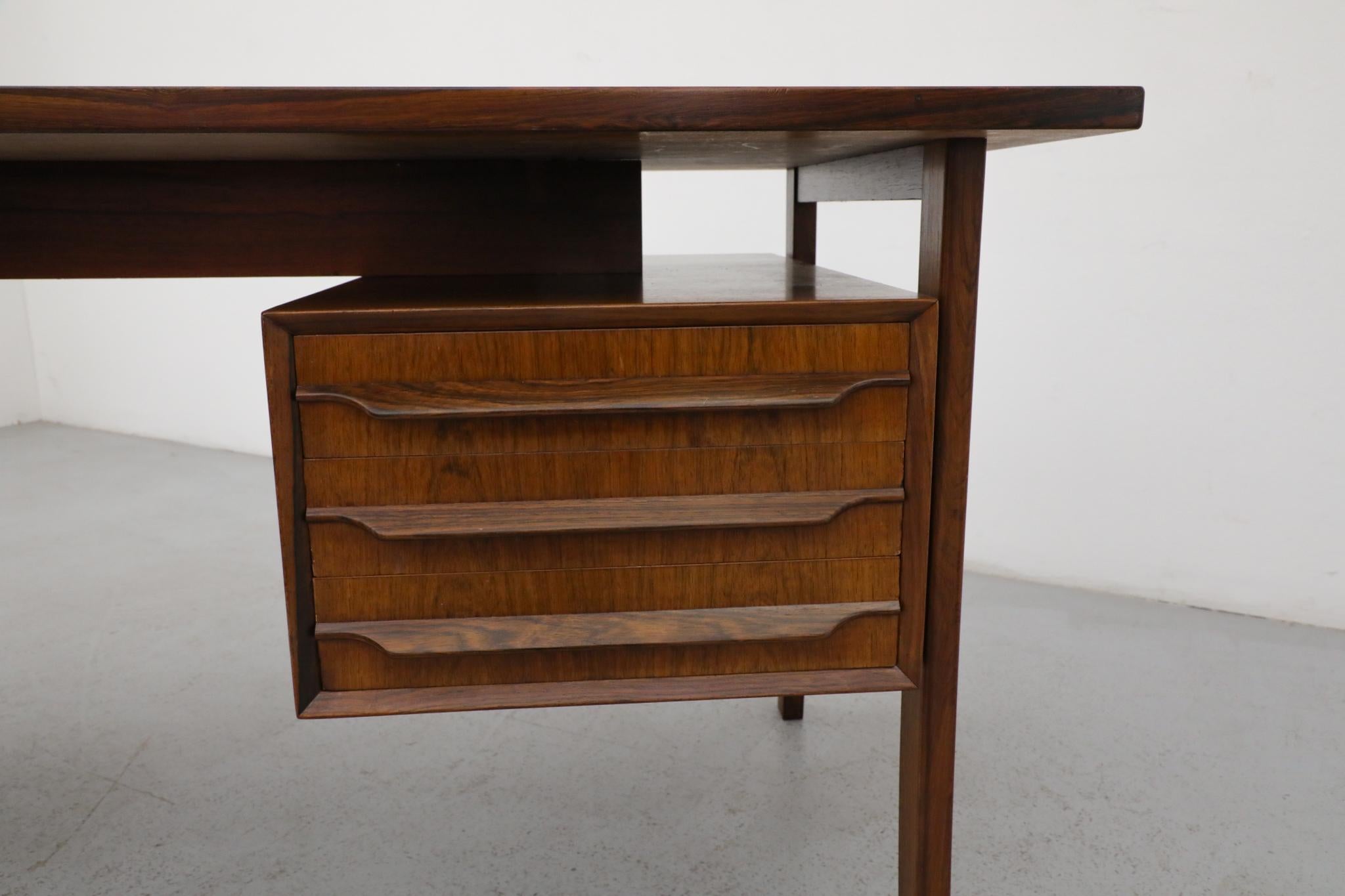 Omann Jun Møbelfabrik Attributed Executive Rosewood Desk with Drawers 10