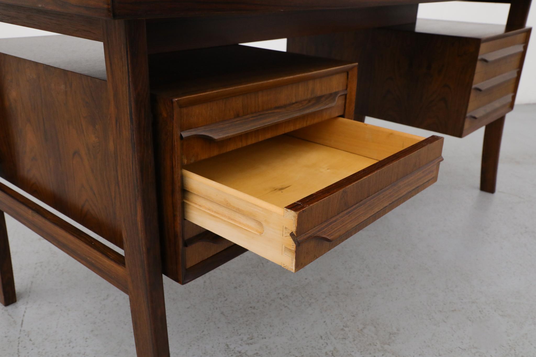 Omann Jun Møbelfabrik Attributed Executive Rosewood Desk with Drawers 11