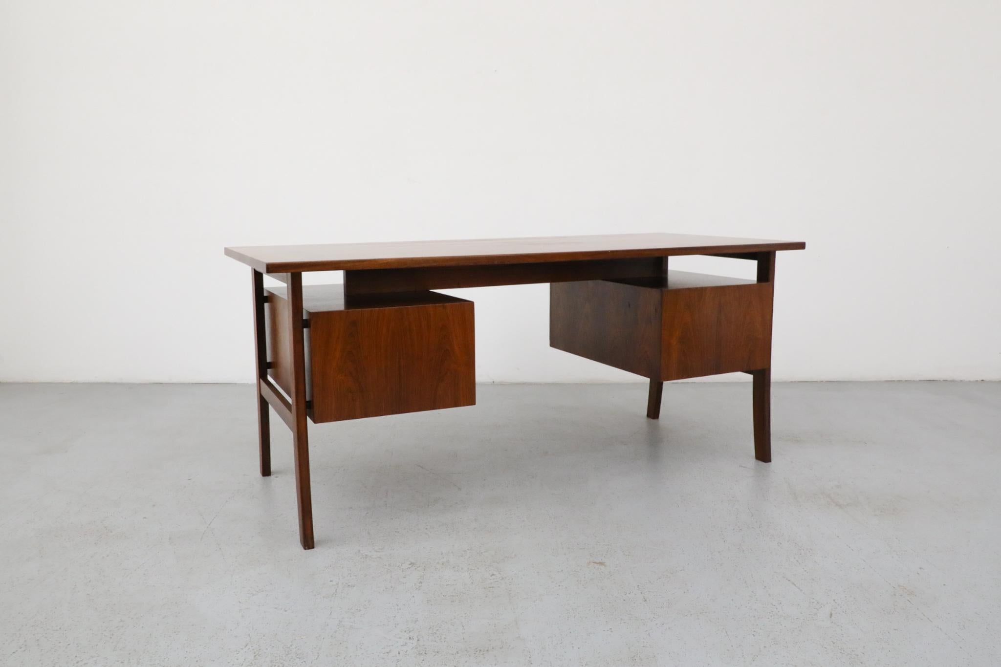 Omann Jun Møbelfabrik Attributed Executive Rosewood Desk with Drawers 2