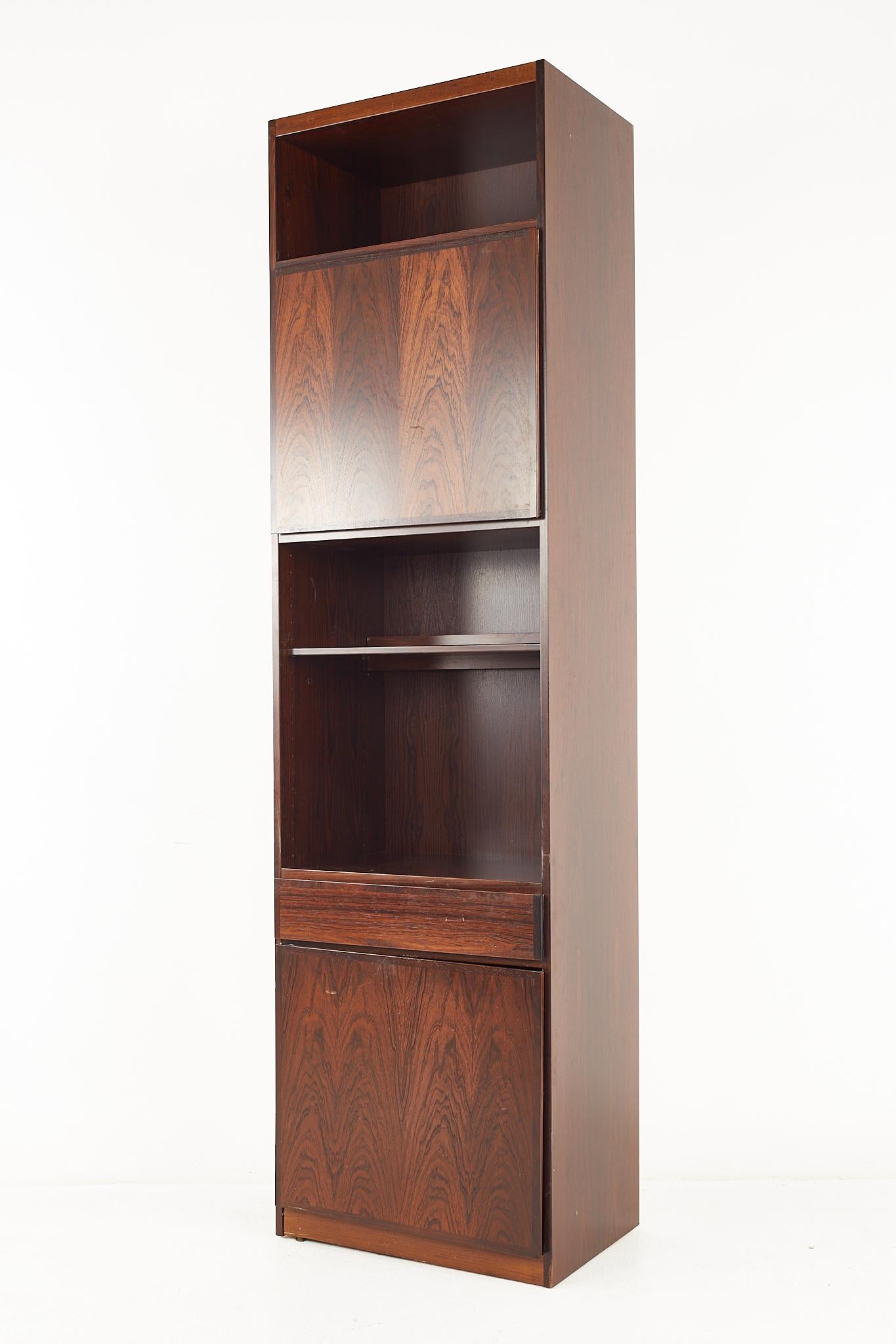 Mid-Century Modern Omann Jun Mid Century Danish Rosewood Bookcase Cabinet For Sale