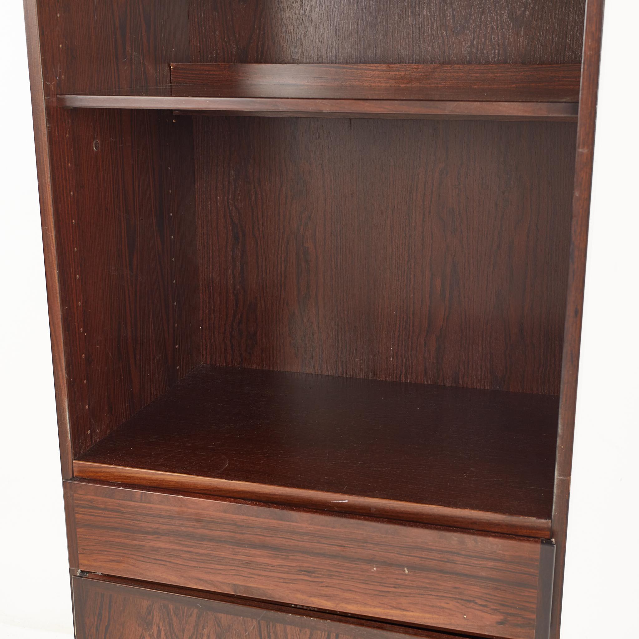 Omann Jun Mid Century Danish Rosewood Bookcase Cabinet For Sale 1