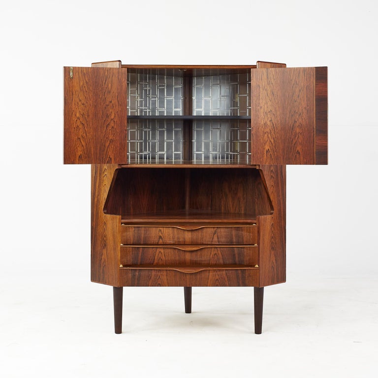 Omann Jun Mobelfabrik Mid Century Rosewood Corner Bar Credenza at 1stDibs